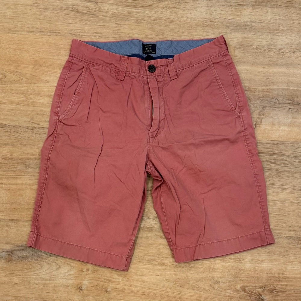 J. Crew Coral Flat-Front Chino Shorts